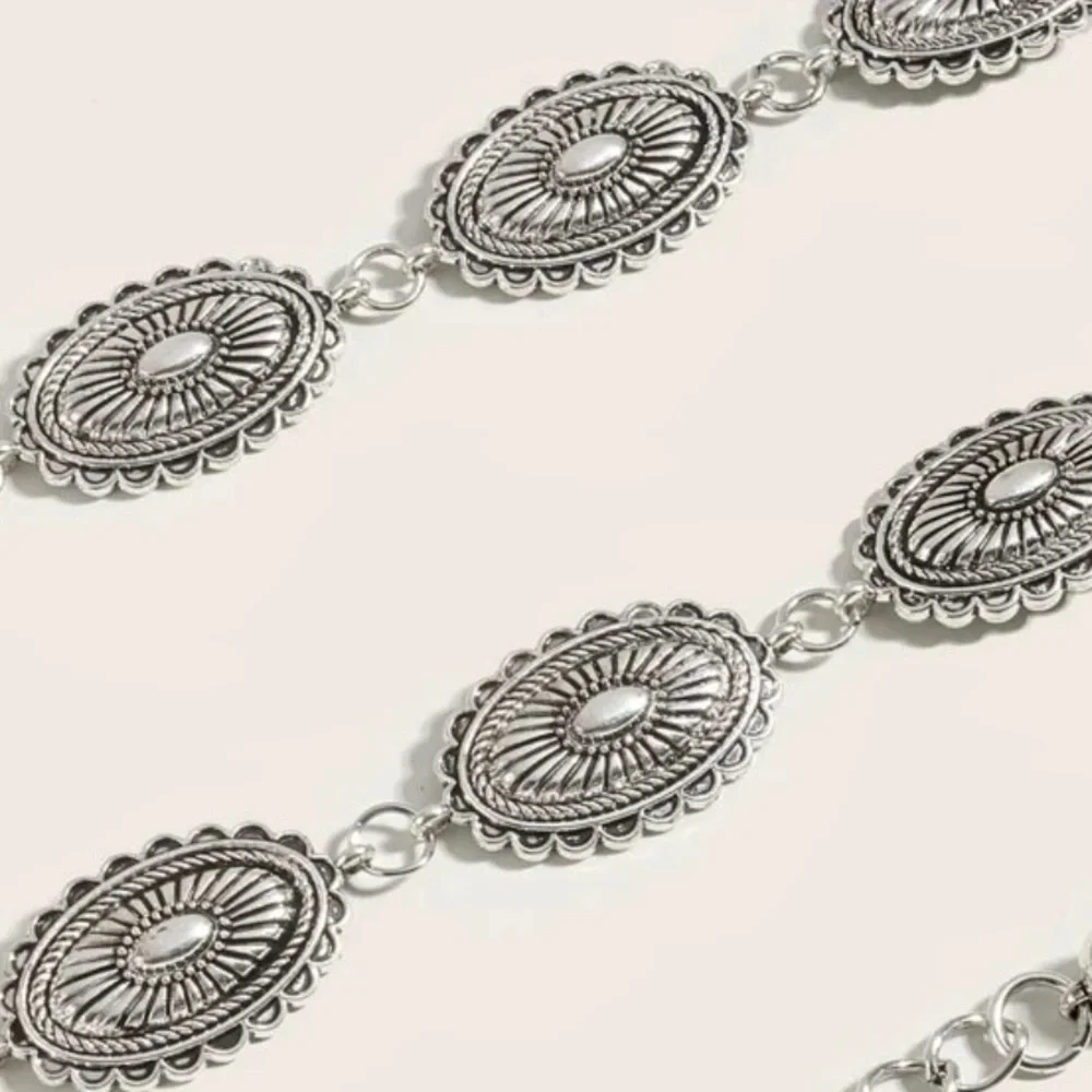 Concho country western belt silver toned - Picture 3 of 4